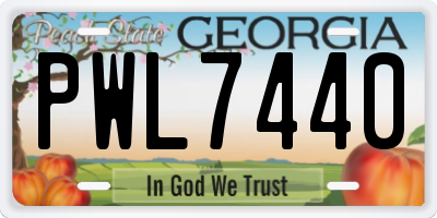 GA license plate PWL7440