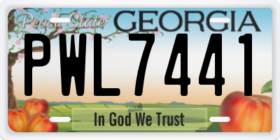 GA license plate PWL7441
