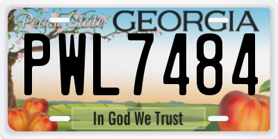 GA license plate PWL7484