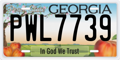 GA license plate PWL7739