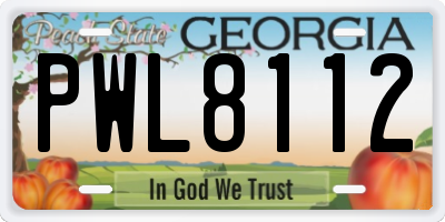 GA license plate PWL8112