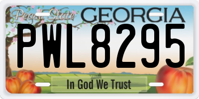 GA license plate PWL8295