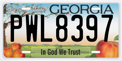 GA license plate PWL8397