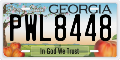 GA license plate PWL8448