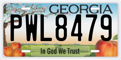GA license plate PWL8479