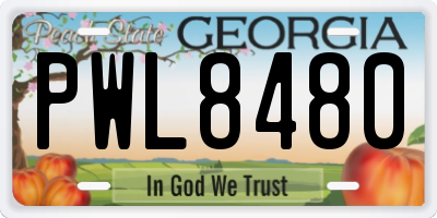 GA license plate PWL8480