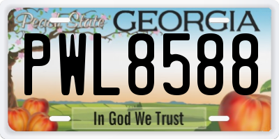 GA license plate PWL8588
