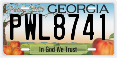 GA license plate PWL8741