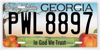 GA license plate PWL8897