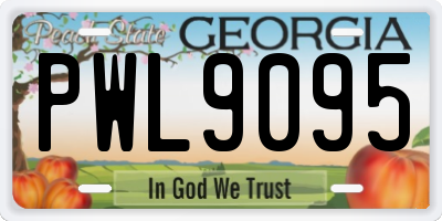 GA license plate PWL9095