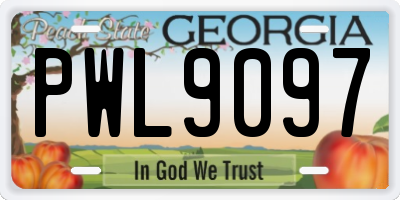 GA license plate PWL9097