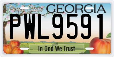 GA license plate PWL9591