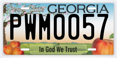 GA license plate PWM0057