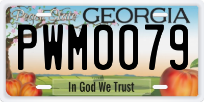 GA license plate PWM0079
