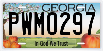 GA license plate PWM0297