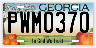 GA license plate PWM0370
