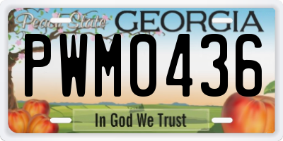 GA license plate PWM0436