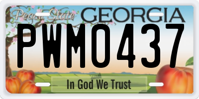 GA license plate PWM0437