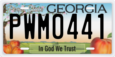 GA license plate PWM0441