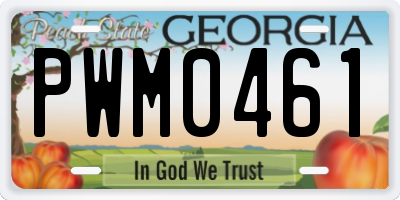 GA license plate PWM0461
