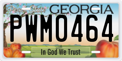 GA license plate PWM0464