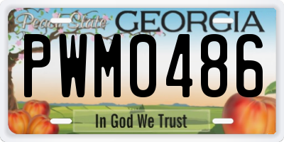 GA license plate PWM0486