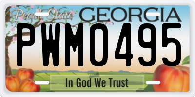 GA license plate PWM0495