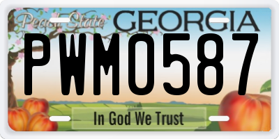 GA license plate PWM0587