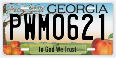 GA license plate PWM0621