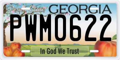 GA license plate PWM0622
