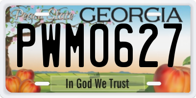 GA license plate PWM0627
