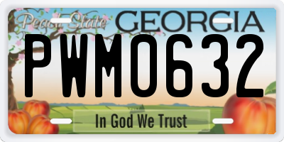 GA license plate PWM0632