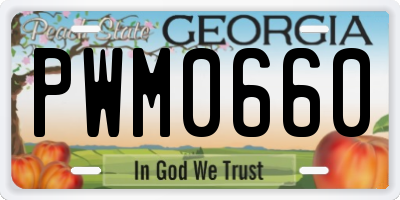 GA license plate PWM0660
