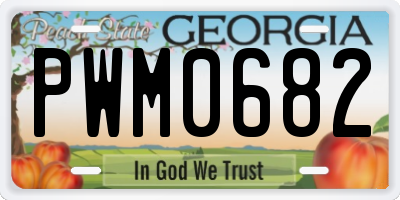 GA license plate PWM0682