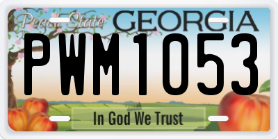 GA license plate PWM1053