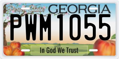 GA license plate PWM1055