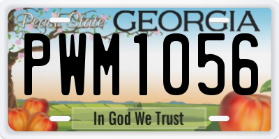 GA license plate PWM1056
