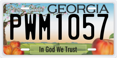 GA license plate PWM1057