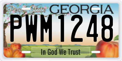 GA license plate PWM1248