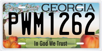 GA license plate PWM1262