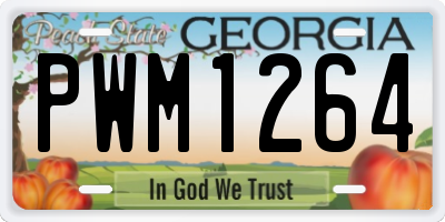 GA license plate PWM1264
