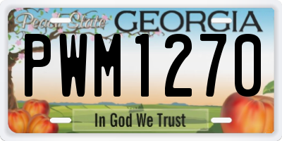 GA license plate PWM1270