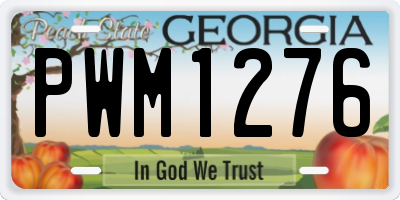 GA license plate PWM1276