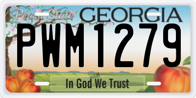 GA license plate PWM1279