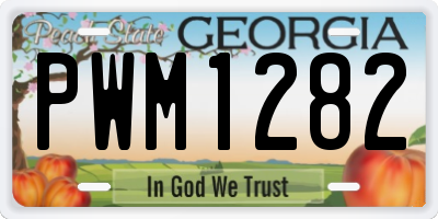 GA license plate PWM1282