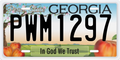 GA license plate PWM1297