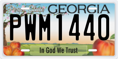GA license plate PWM1440