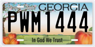 GA license plate PWM1444