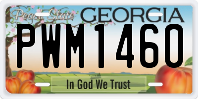 GA license plate PWM1460