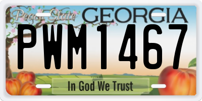 GA license plate PWM1467